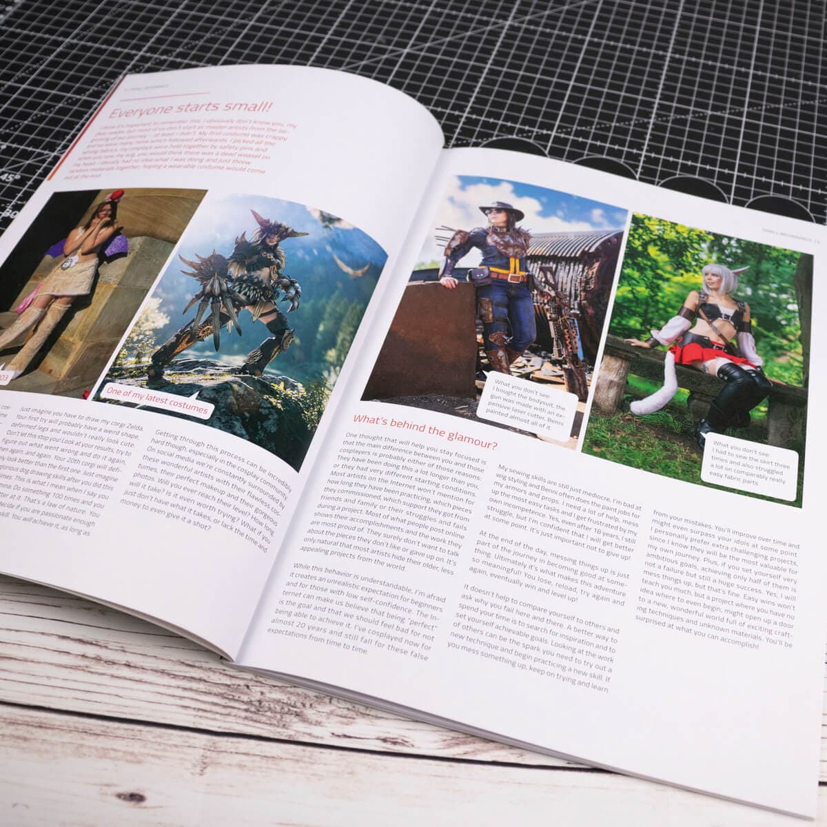 Cosplay kniha The Book of Cosplay Motivation – How to reach your Goals - ukázka