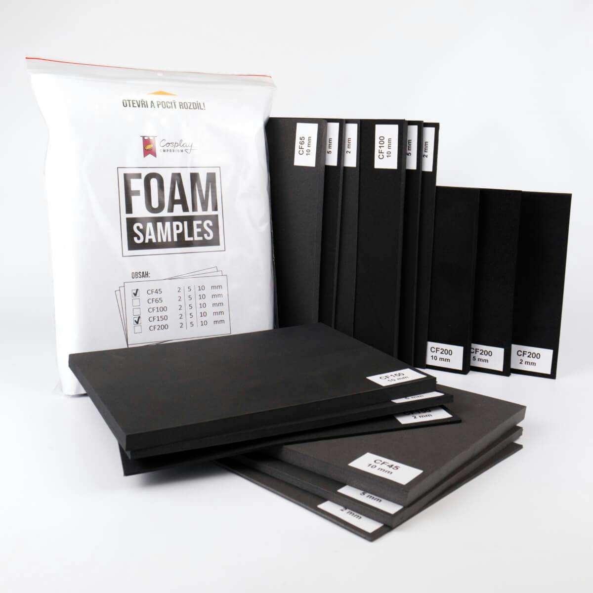 EVA foam samples and packaging 
