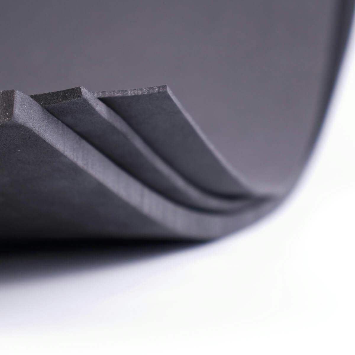Detail on the bended EVA foam corner