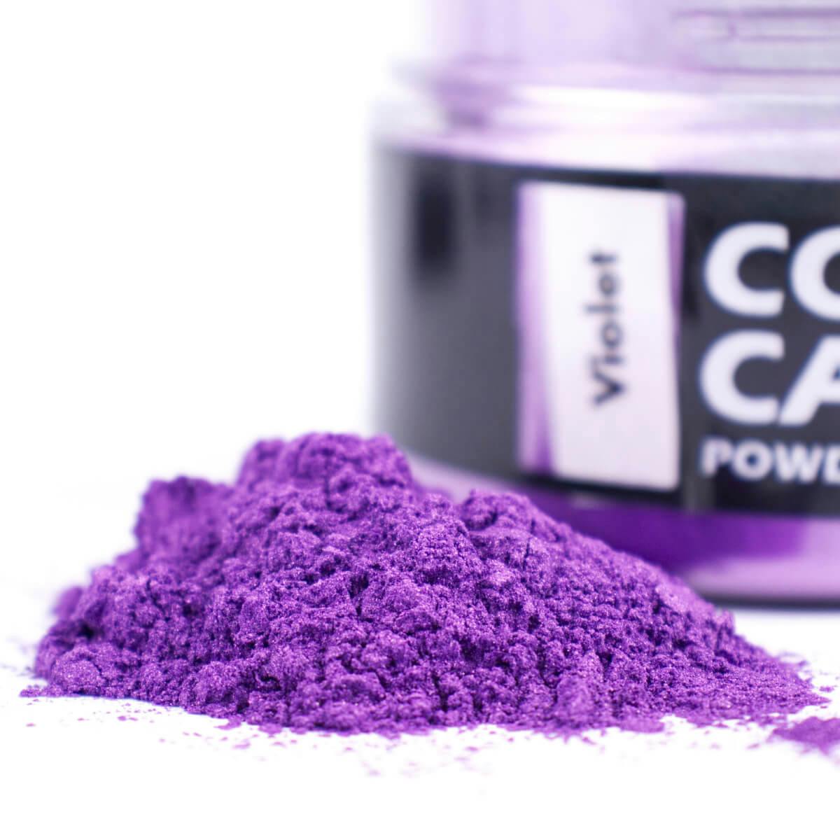 Close-up of violet pigment powder