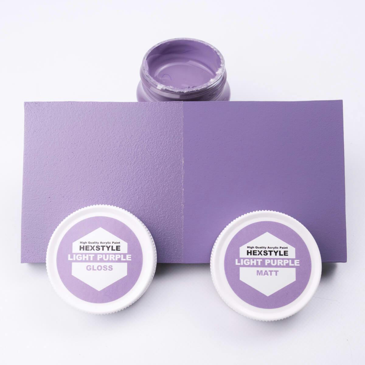 Hexstyle gloss and matt light purple colour swatch