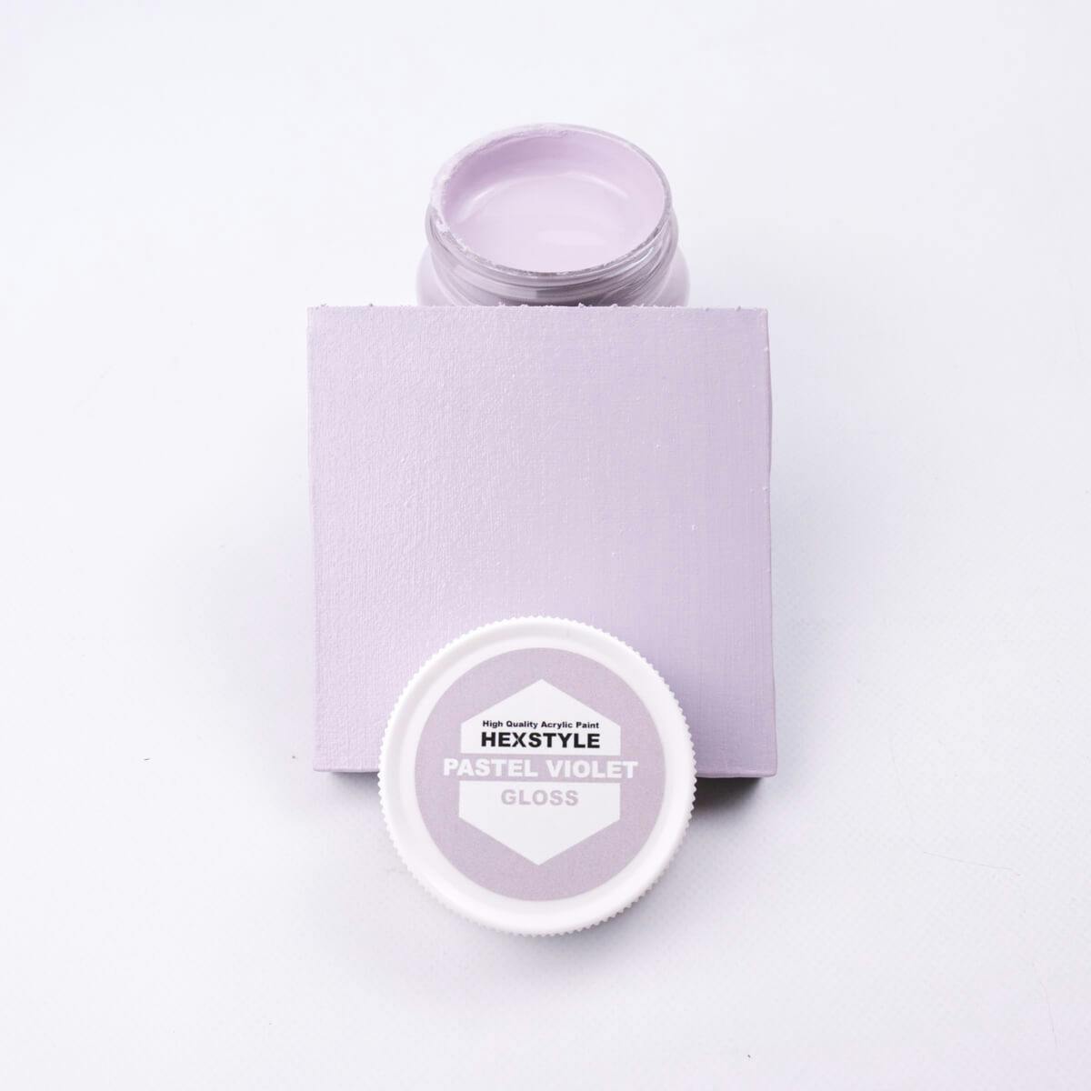 Vzorník lesklé pastelově fialové barvy Hexstyle